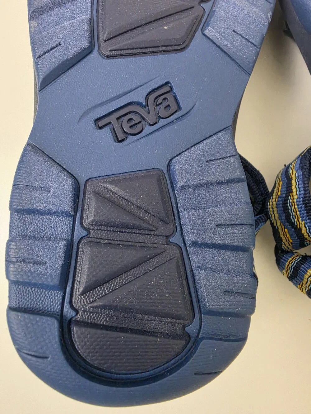 Teva Kids Navy Blue Strappy Sandals with Yellow & Light Blue Accents